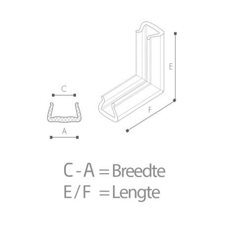 U-profiel hoekstuk van schuim (per doos) gebruik: U-profiel hoekstuk van schuim (per doos)