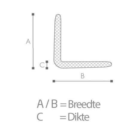 L-profiel van schuim (per doos) gebruik: L-profiel van schuim (per doos)