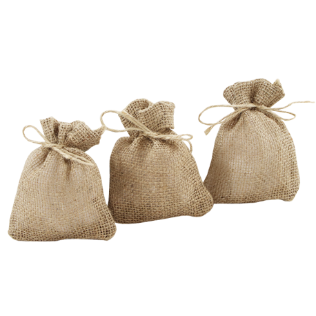 Jute zakken 8 cm x 12 cm