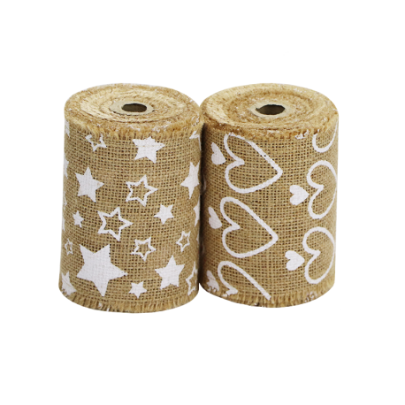 Jute lint bedrukt
