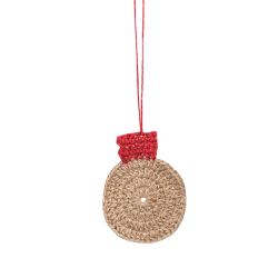 Jute ornament kerstbal
