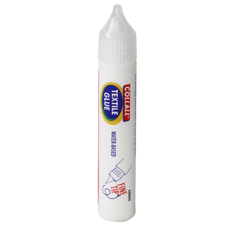 Textile glue lijmpen met fijne punt - wit 25 ml