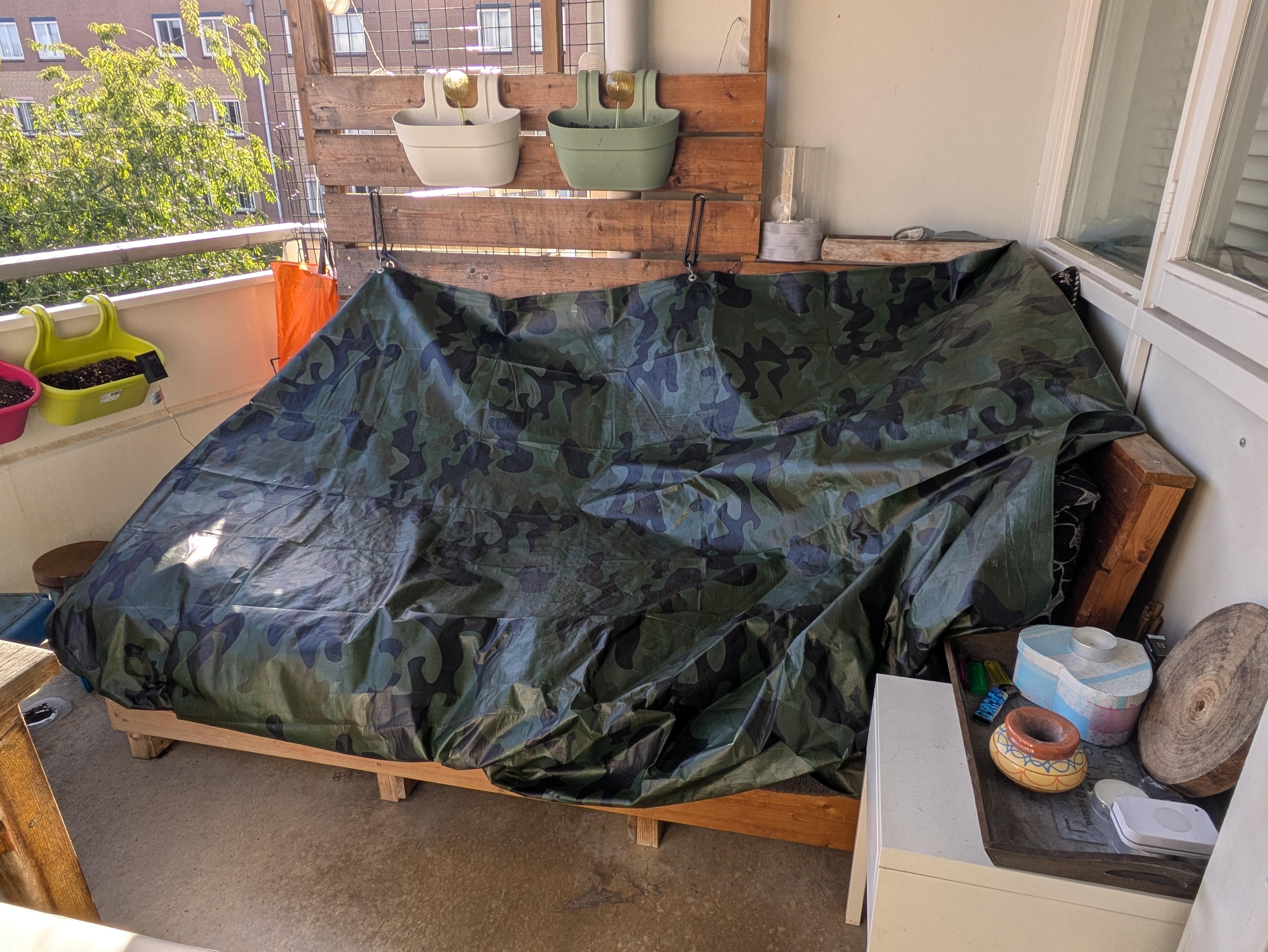 Afdekzeil camouflage groen 140gr/m² gebruik: Afdekzeil camouflage groen 140gr/m²